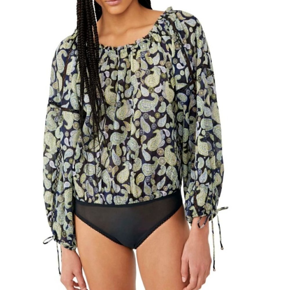 Intimately Free People Paisley flowy bodysuit size small